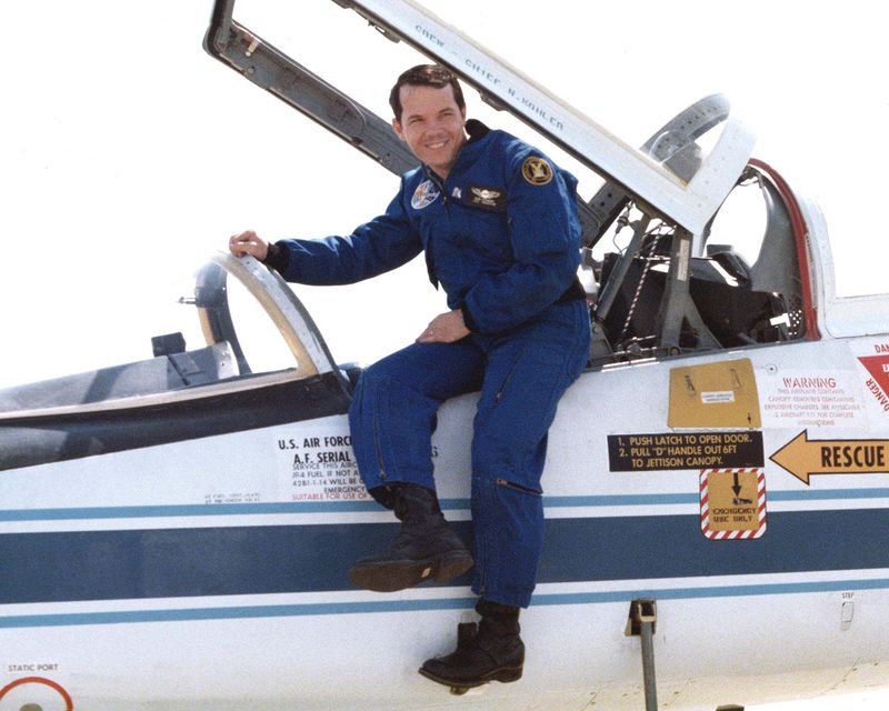 As the first Army astronaut, BG Stewart flew this T-38 jet for over 1200 hours in support of his duties in the Astronaut Office