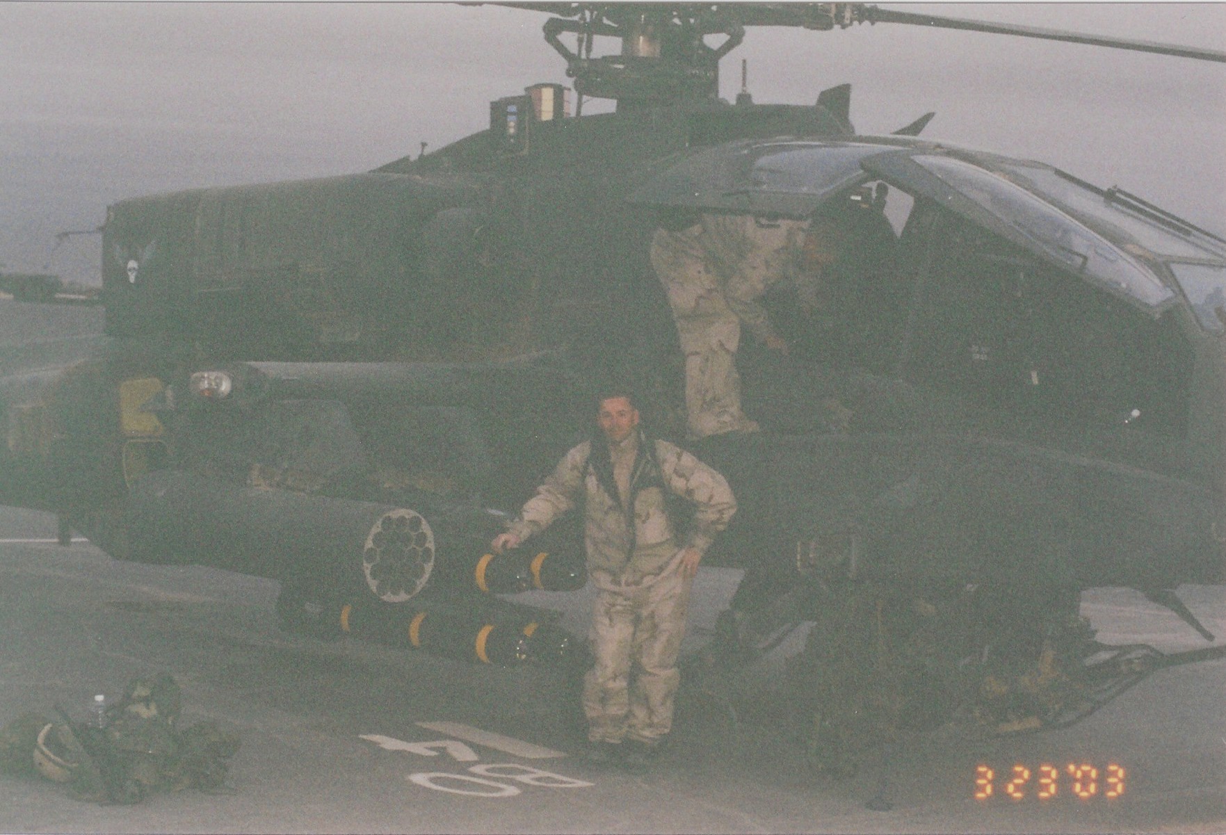CPT Williams preparing for night raid with his Apache helicopter